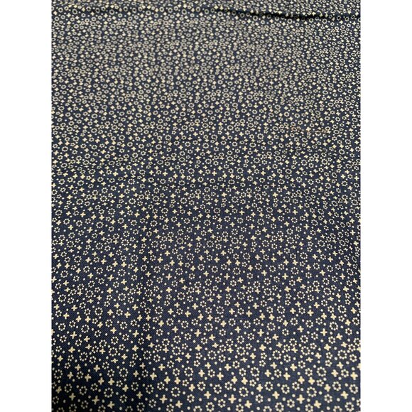 Marcus Fabrics Black & Cream Floral Cotton Fabric 1/2 Yard 44" Wide - Picture 1 of 7